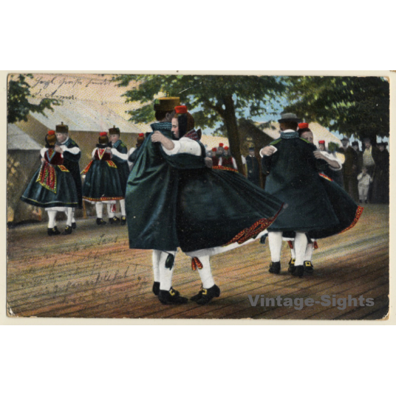 Gruss Aus Hessen - Schwälmertanz *2 / Traditional Costume (Vintage PC 1909)