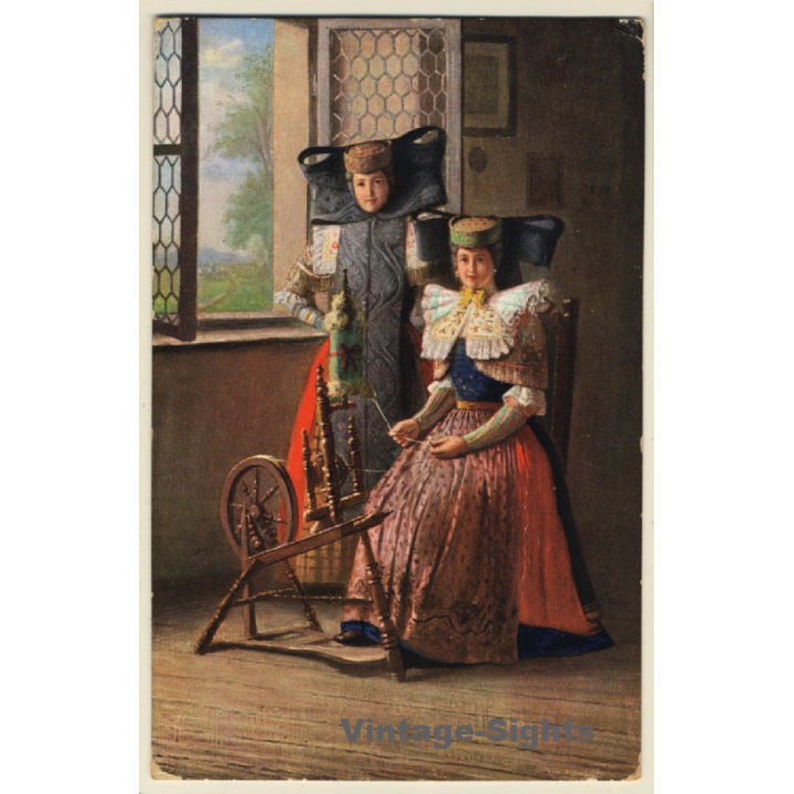 Schaumburg-Lippe: 2 Frauen In Tracht / Traditional Costume (Vintage PC 1910)