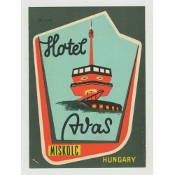 Hotel Avas - Miskolc / Hungary (Vintage Luggage Label)