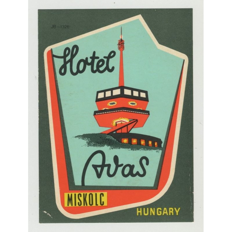 Hotel Avas - Miskolc / Hungary (Vintage Luggage Label)