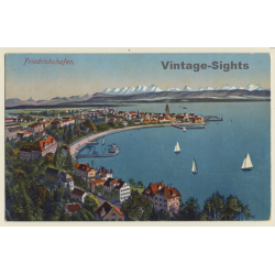 Friedrichshafen / Germany: Aerial View - Port - Lake Of Constance (Vintage PC ~1920s)
