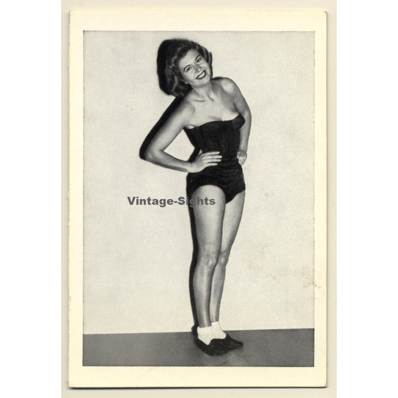 Pin-up Girl *1 / Smile - Black Body (Vintage Trading Card ~1950s) Pin-up Girl *1 / Smile - Black Body (Vintage Trading Card ~1950s)