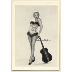 Pin-up Girl *6 / Short Costume - Guitar (Vintage Trading Card ~1950s)