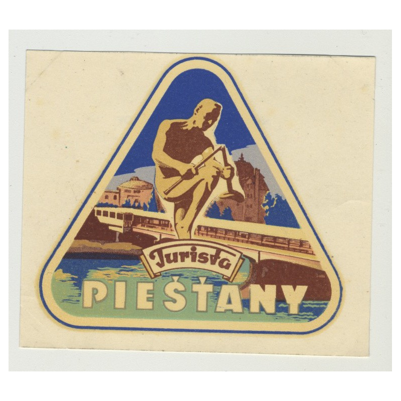 Turista Piestany / Slovakia (Vintage Rollover Luggage Label)