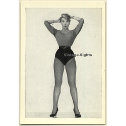 Pin-up Girl *16 / Short Black Pants - Wasp waist (Vintage Trading Card ~1950s)