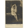 G. Lapjenko: Susanna Im Bade Nude Art (Vintage RPPC ~1910s/1920s)