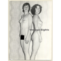Erotic Study: 2 Natural Nudes Standing Back To Back (Vintage Photo GDR ~1970s/1980s)
