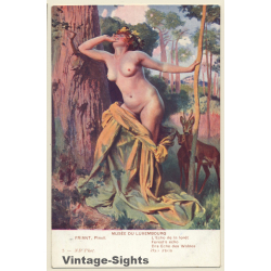 Friant: L'Echo De La Forêt / Erotic Art (Vintage Artist PC ~1910s/1920s)