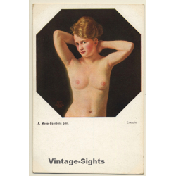 A.Meyer-Bernburg: Erwacht / Erotic Art (Vintage Artist PC ~1910s/1920s)