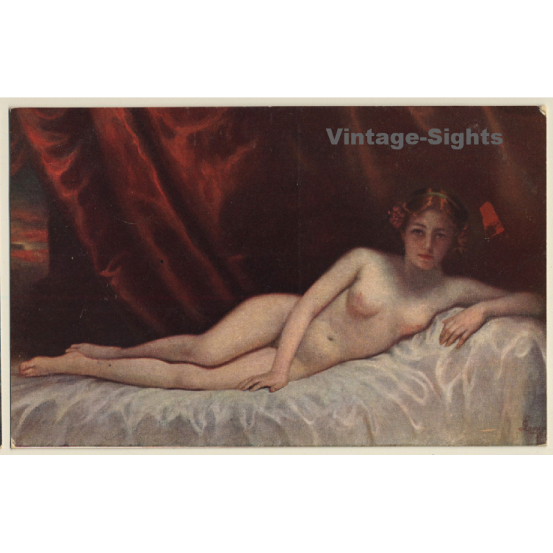 Otto Lingner: Aktstudie / Erotic Art (Vintage Artist PC ~1910s/1920s)