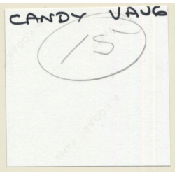 Erotic Model Candy Vaughan Undresses*10 / Bra - Standing (Vintage Contact Sheet Photo 1972)