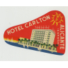 Hotel Carlton - Alicante / Spain (Vintage Luggage Label)