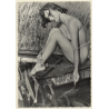 Pretty Natural Nude Female On Row Boat (Vintage Photo ~1950s/1960s)