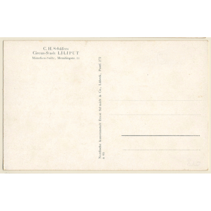 C.H. Schäfers Circus Stadt Lilliput / Human Zoo (Vintage PC ~1940s)