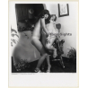 Erotic Study: 2 Nude Girlfriends on Chair / Tan Lines - Lesbian INT (Vintage Photo KORENJAK 1970s/1980s)