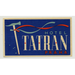 Hotel Tatran - Praha (Prague) / Czech Republic (Vintage Luggage Label)