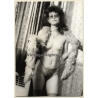 Cheeky Semi Nude With Glasses & Feather Boa (Vintage Photo GDR ~1980s)