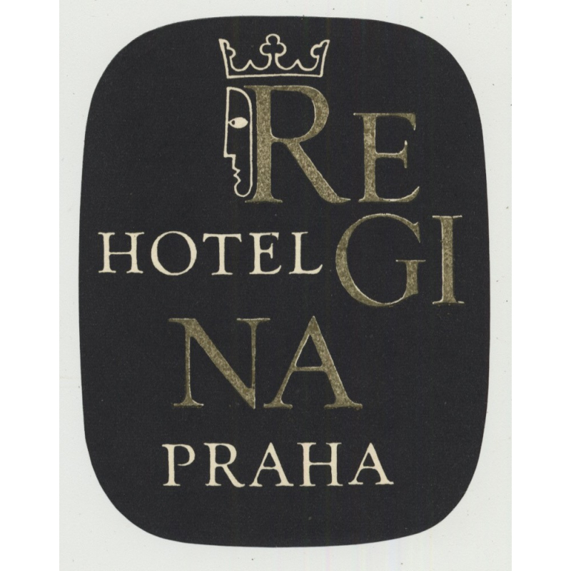 Hotel Regina - Praha (Prague) / Czech Republic (Vintage Luggage Label)