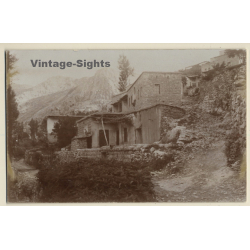 Lebanon: Mountain Village Between Beirut & Sahlé (Vintage RPPC ~1910s/1920s)