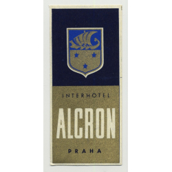 Hotel Interhotel Alcron - Praha (Prague) / Czech Republic (Vintage Luggage Label)
