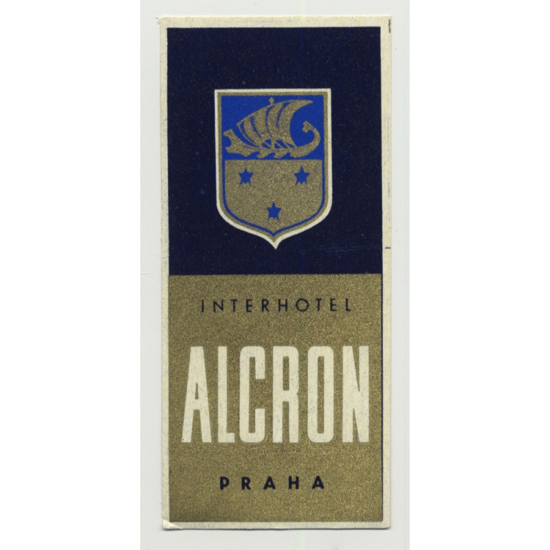 Hotel Interhotel Alcron - Praha (Prague) / Czech Republic (Vintage Luggage Label)