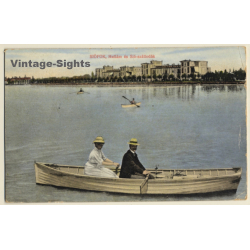 Siófok / Hungary: Hullám And Sió Hotels / Rowing Boat (Vintage PC 1915)