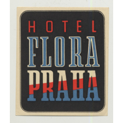 Hotel Flora (2) - Praha (Prague) / Czech Republic (Vintage Luggage Label)