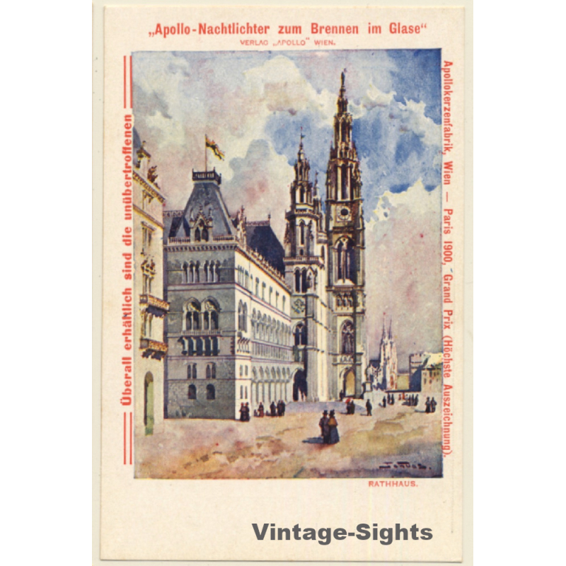 Vienna / Austria: Rathaus - Apollo Nachtlichter (Vintage PC 1900s)