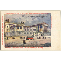 Vienna / Austria: Parlaments-Gebäude - Apollo Nachtlichter (Vintage PC 1900s)