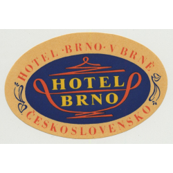 Hotel Brno - Brno / Czech Republic (Vintage Luggage Label)