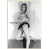 Lascivious Blonde Semi Nude Lifts Negligee (Vintage Photo GDR ~1980s)