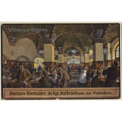 Quidenus: Parterre Bierhallen Im Kgl. Hofbräuhaus Zu München (Vintage PC 1925)