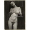 Natural Semi Nude Covers Her Boobs / Tanga (Vintage Photo GDR ~1980s)