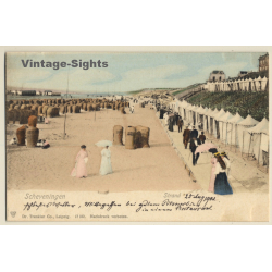 Scheveningen / Netherlands: Strand / Beach Scene *2 (Vintage PC 1902)