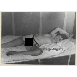 Nude Sleeping Beauty / Suspenders - Nylons (Vintage Photo GDR ~1980s)