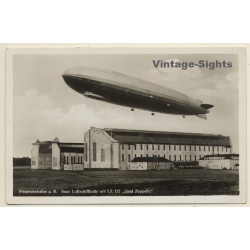 Friedrichshafen / Germany: Neue Luftschiffhalle - Graf Zeppelin (Vintage RPPC ~1930s)