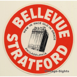 Philadelphia / USA: Hotel Bellevue Stratford (Vintage Luggage Label)