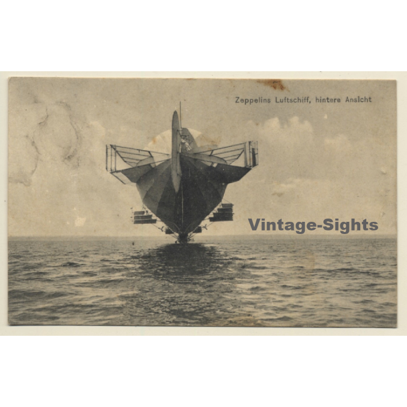 Zeppelins Luftschiff Modell 4 - Hintere Ansicht (Vintage PC ~1910s)