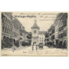 Morat - Kanton Freiburg / Switzerland: Street View - Church (Vintage PC 1905)