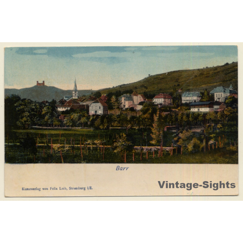 Barr / France: Total View - Burg Andlau (Vintage PC 1900s)