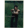 Natural Darkhaired Female Flashing Boobs Outdoors *2 (Vintage Photo ~1990s)