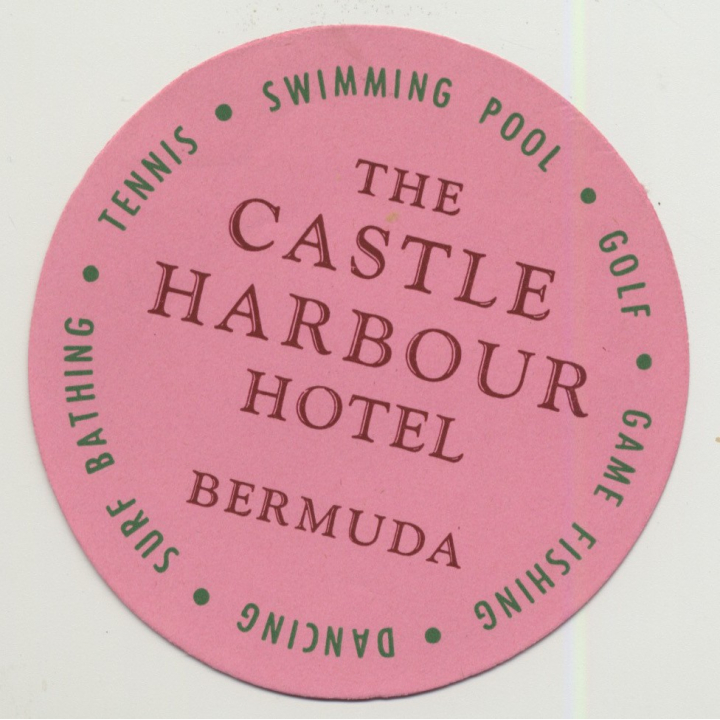 The Castle Harbour Hotel - Bermuda (Vintage Luggage Label)