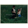 2 Natural Topless Females On Meadow *4 / Boobs (Vintage Photo ~1990s)