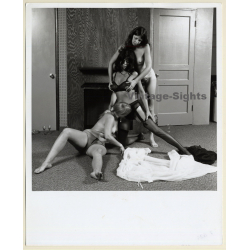 Erotic Study: 3 Semi Nude Females In Lingerie / Lesbian INT (Vintage Photo KORENJAK 1970s/1980s)