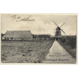 Lyngby / Denmark: Museum - Windmill (Vintage PC 1906)