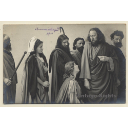 Passionsspiel Oberammergau 1910: Jesu Gang Nach Jerusalem (Vintage RPPC)