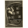 Briefmarken Sprache / Stamp Language *7 (Vintage PC 1950s)