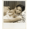 Erotic Study By T.Liori: Topless Dark-Skinned Woman Looks At Camera (Vintage Photo KORENJAK 1970s/1980s)
