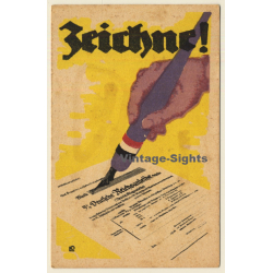 Zeichne! 5% Deutsche Reichsanleihe / Propaganda (Vintage PC 1910s)