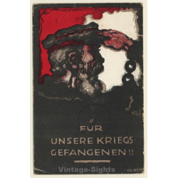 GG Reitz: Für Unsere Kriegsgefangenen!! / Propaganda WW1 (Vintage PC 1919)